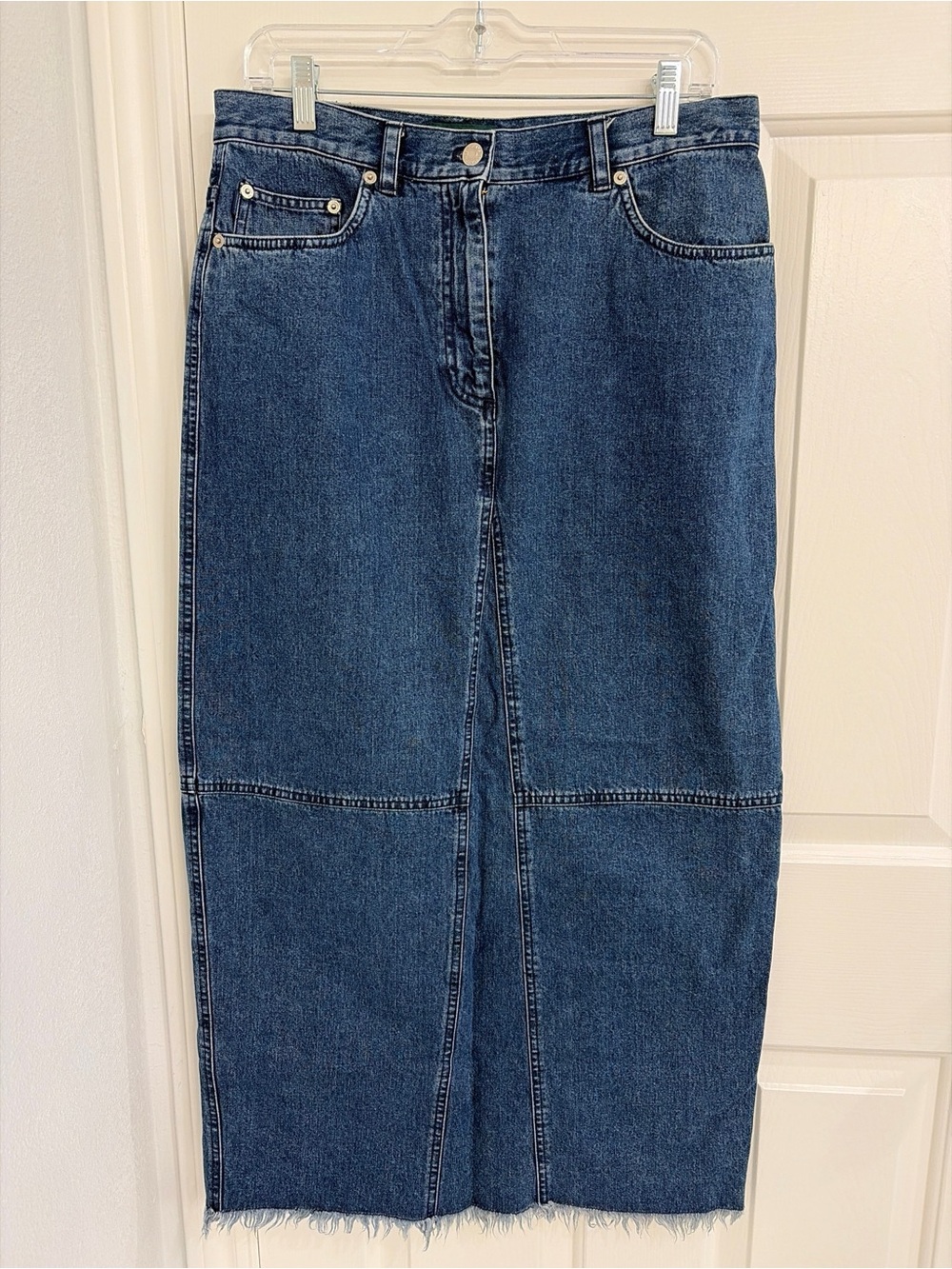 Ralph Lauren Jeans Skirt 12 Denim VTG 90s Coastal Cowgirl Y2K Western Cottage